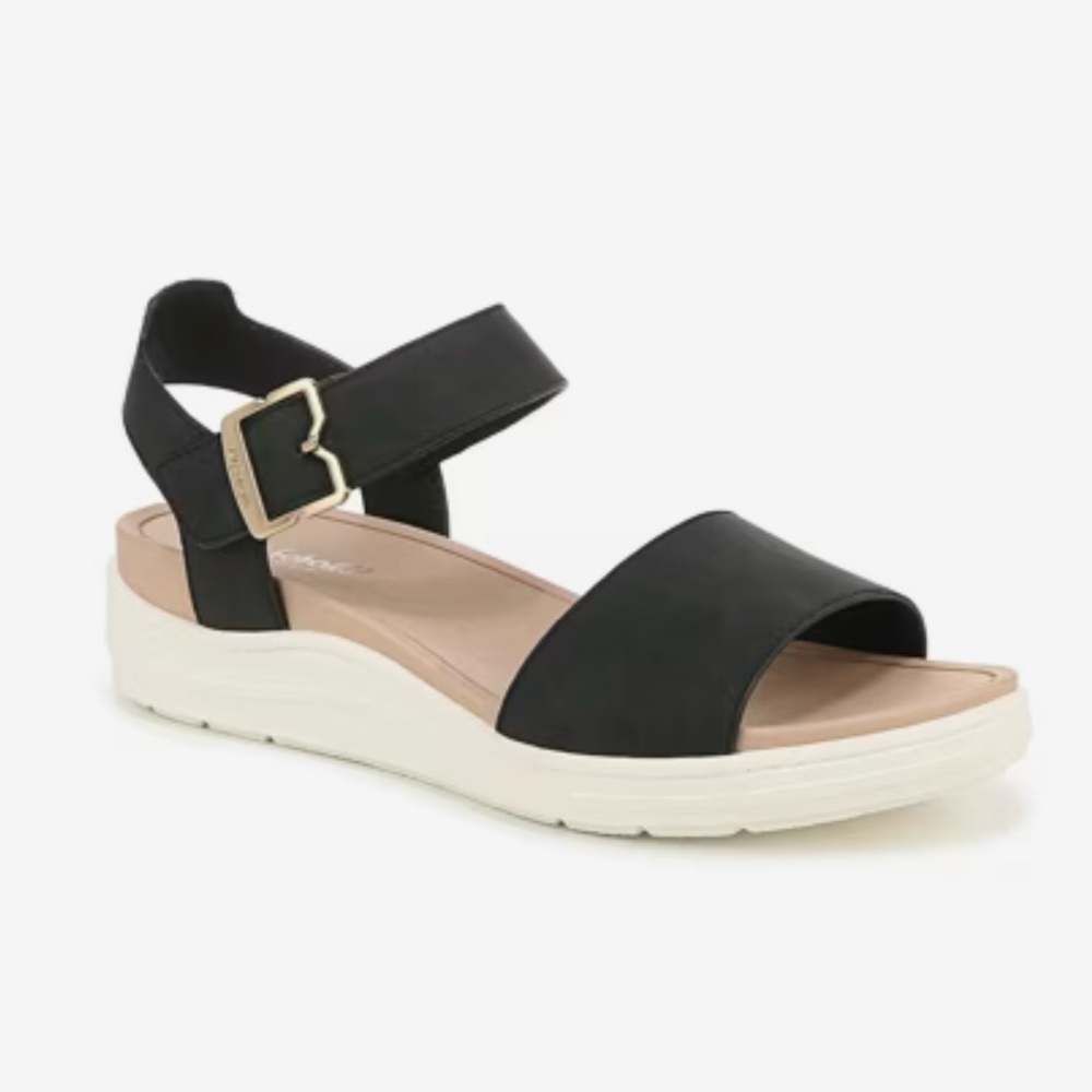 Dr. Scholl's Time Off Sky Sandal In Black Women’s Size 9.5 New In Package